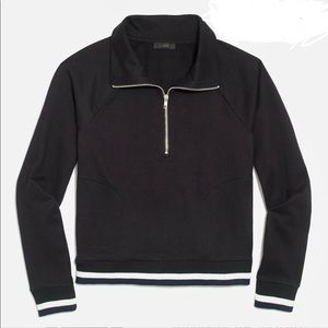 J.Crew Sport Stripe Half Zip Jacket with pockets
